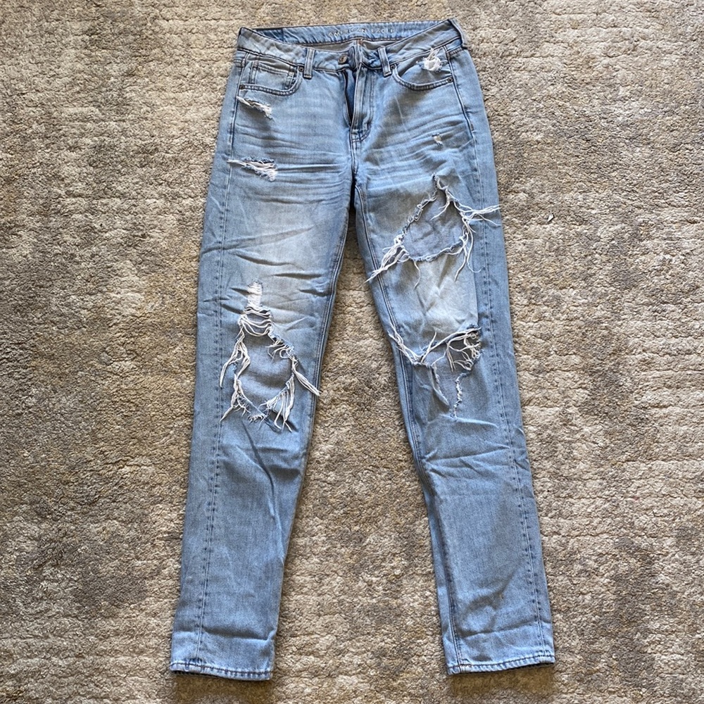 American Eagle US 6 X-Long High Rise Tomgirl Jeans